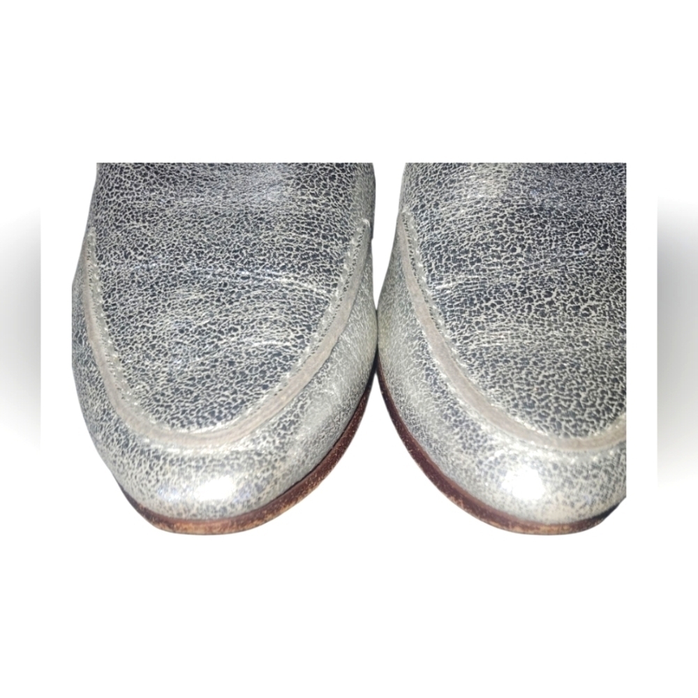 Kate Spade New York Women's Mettalic Carima Silver Leather Loafers Sz 5 1/2 M - Picture 8 of 9